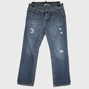 Axe & Crown - Men's Size 32 X 30 - Distressed Slim Fit Blue Jeans